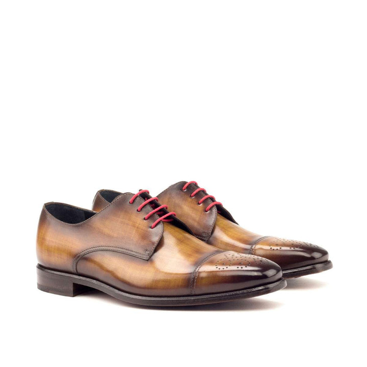 Men's Derby Shoes Patina Leather Brown Dark Brown 2715 3- MERRIMIUM