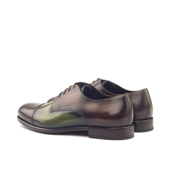 Men's Derby Shoes Patina Leather Brown Green 2820 4- MERRIMIUM