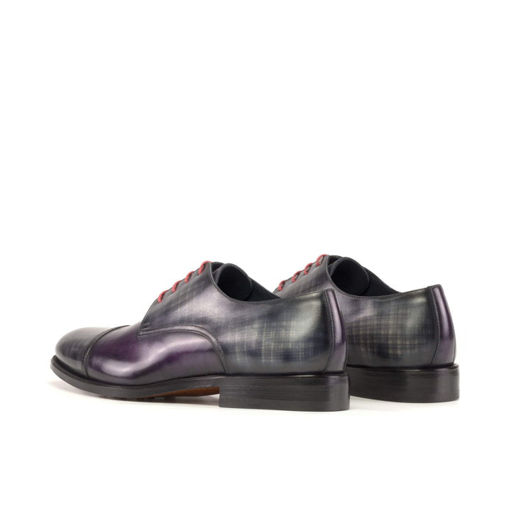 Men's Derby Shoes Patina Leather Grey Violet 5399 4- MERRIMIUM
