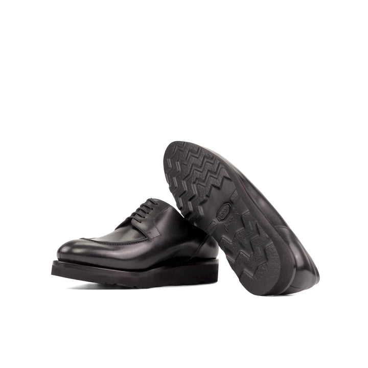 Men's Derby Split Toe Shoes Leather Goodyear Welt Black 5390 3- MERRIMIUM
