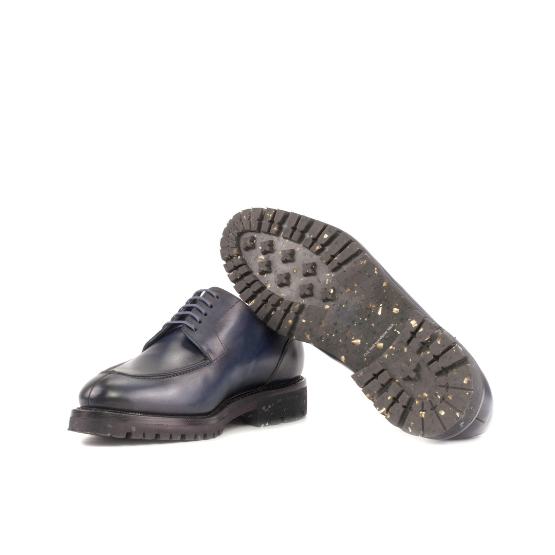 Men's Derby Split Toe Shoes Leather Goodyear Welt Blue 5406 3- MERRIMIUM