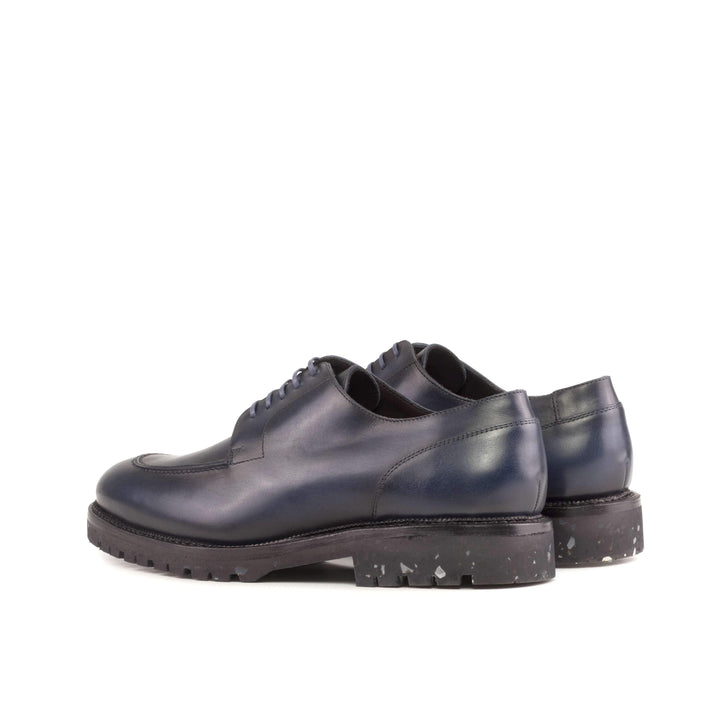 Men's Derby Split Toe Shoes Leather Goodyear Welt Blue 5406 4- MERRIMIUM