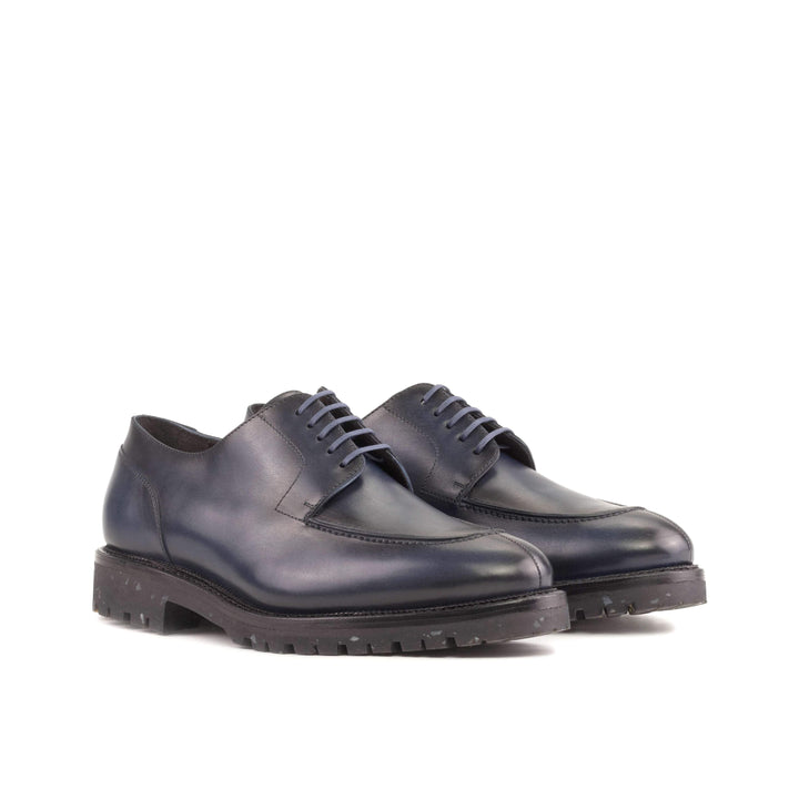 Men's Derby Split Toe Shoes Leather Goodyear Welt Blue 5406 6- MERRIMIUM