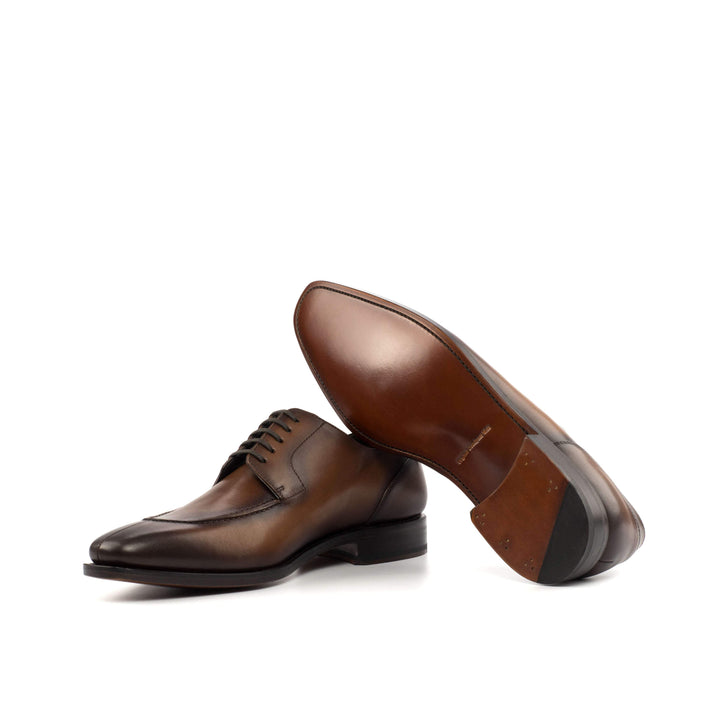 Men's Derby Split Toe Shoes Leather Goodyear Welt Brown 4307 5- MERRIMIUM