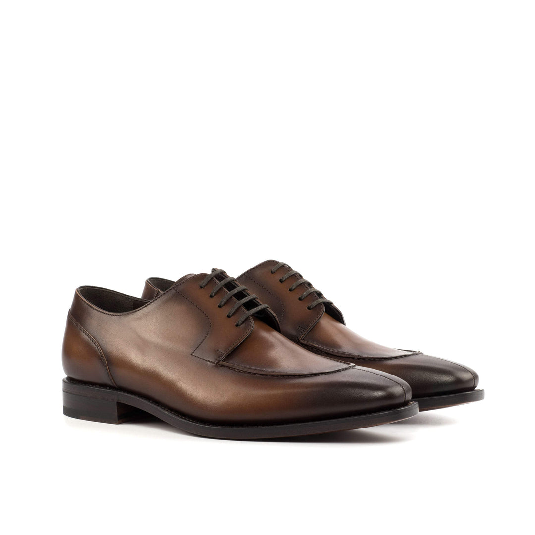 Men's Derby Split Toe Shoes Leather Goodyear Welt Brown 4307 3- MERRIMIUM