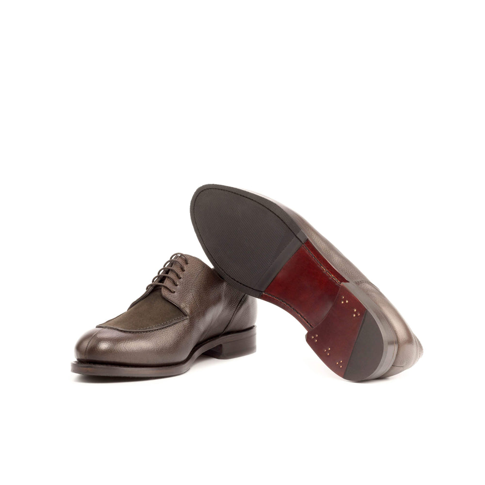 Men's Derby Split Toe Shoes Leather Goodyear Welt Dark Brown 5130 2- MERRIMIUM