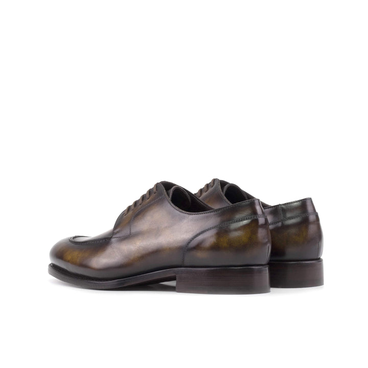 Men's Derby Split Toe Shoes Patina Leather Goodyear Welt Brown 5705 4- MERRIMIUM