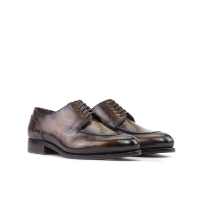 Men's Derby Split Toe Shoes Patina Leather Goodyear Welt Brown 5705 6- MERRIMIUM