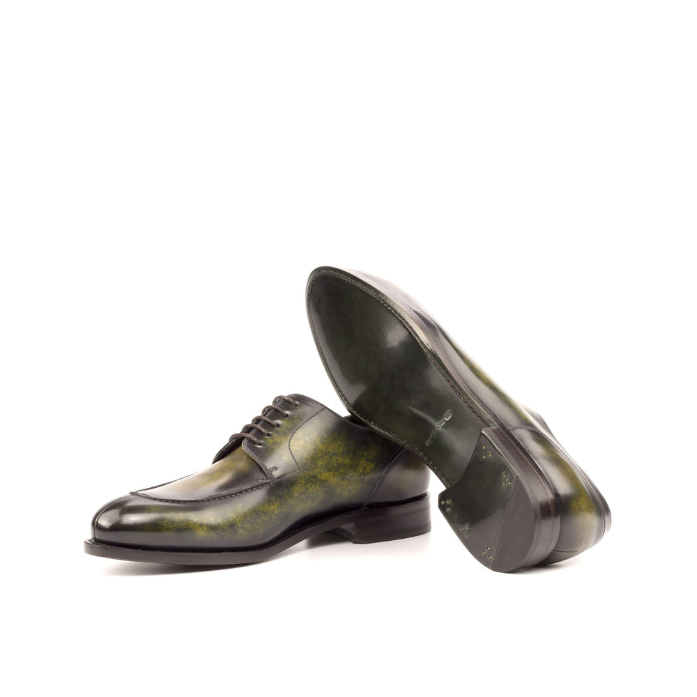 Men's Derby Split Toe Shoes Patina Leather Goodyear Welt Green 4720 2- MERRIMIUM