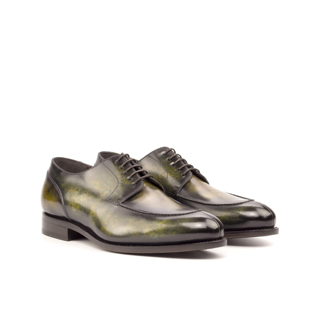 Men's Derby Split Toe Shoes Patina Leather Goodyear Welt Green 4720 3- MERRIMIUM