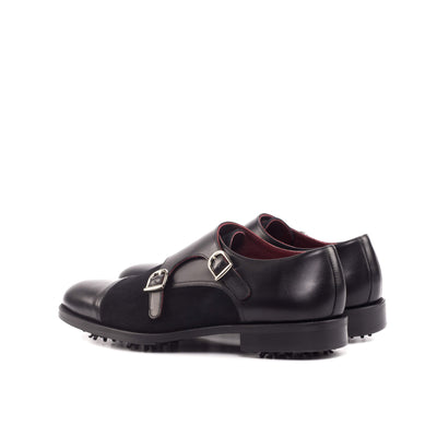 Men's Double Monk Golf Shoes Leather Black 4637 4- MERRIMIUM