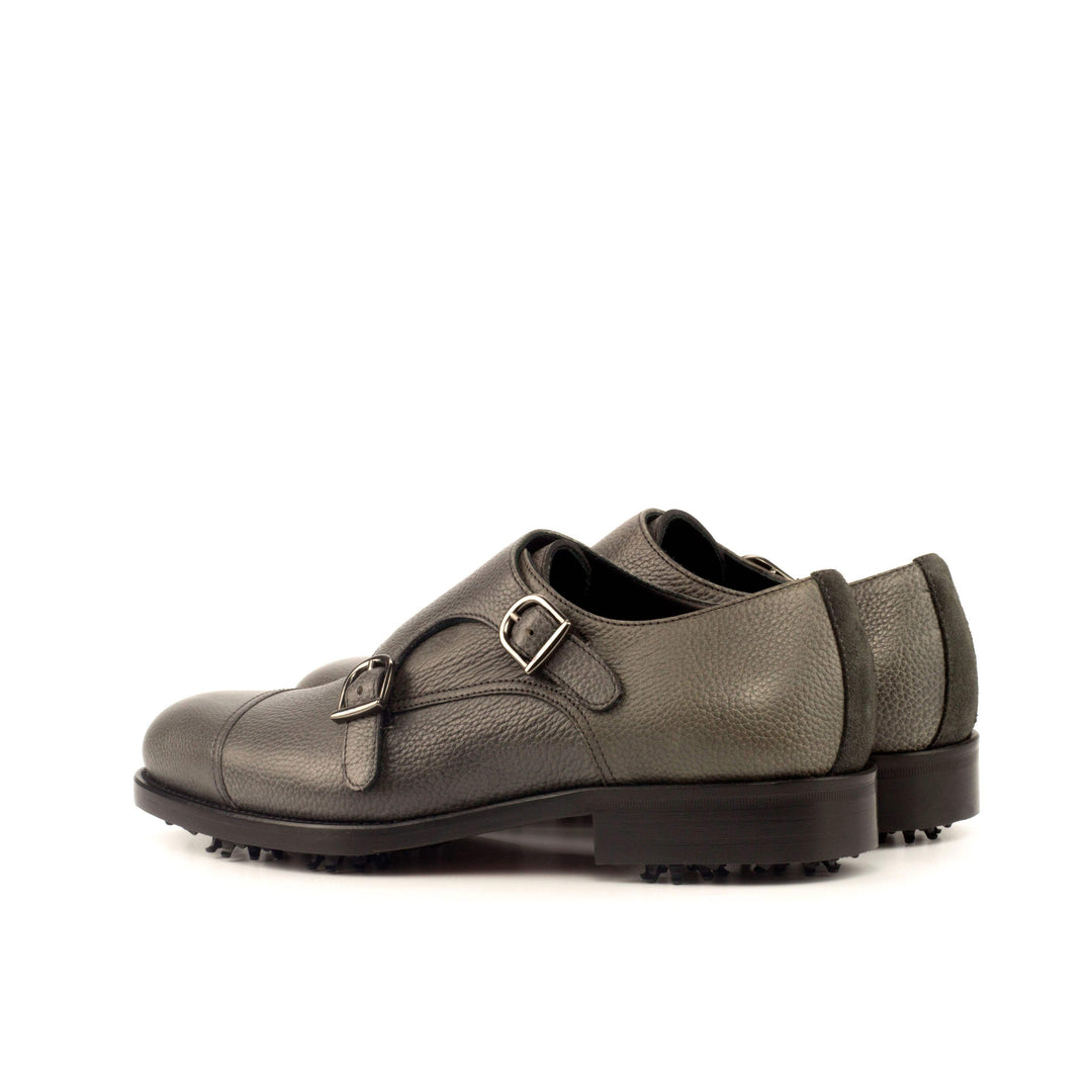 Men's Double Monk Golf Shoes Leather Grey 3746 4- MERRIMIUM