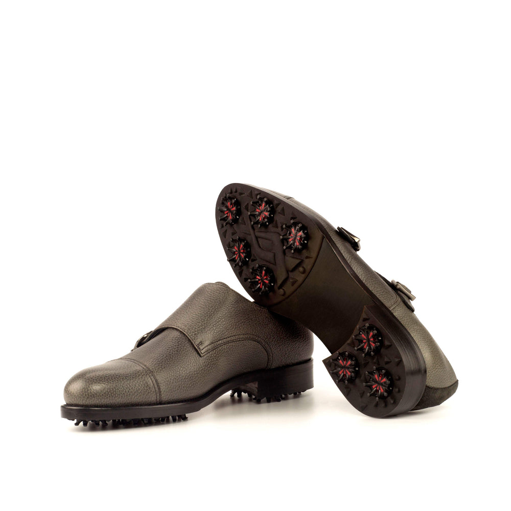 Men's Double Monk Golf Shoes Leather Grey 3746 2- MERRIMIUM