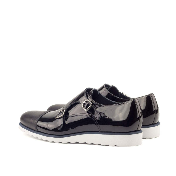Men's Double Monk Shoes Leather Black 2673 4- MERRIMIUM