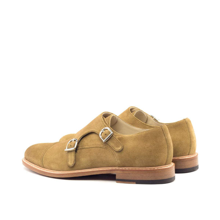 Men's Double Monk Shoes Leather Brown 2638 4- MERRIMIUM