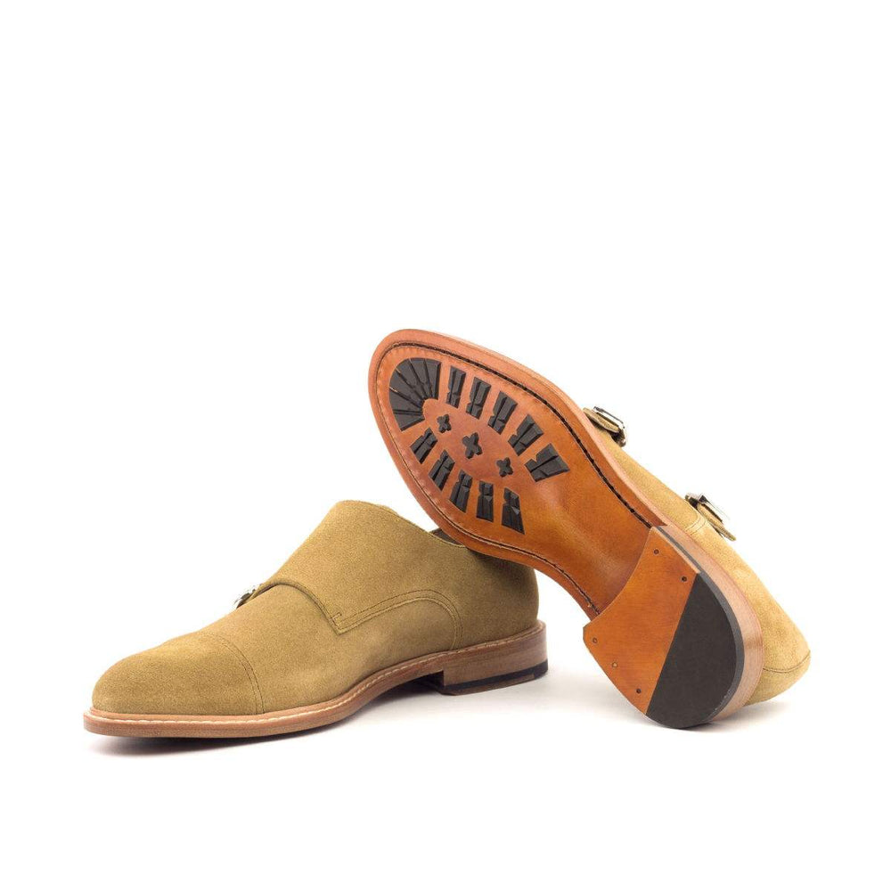 Men's Double Monk Shoes Leather Brown 2638 2- MERRIMIUM