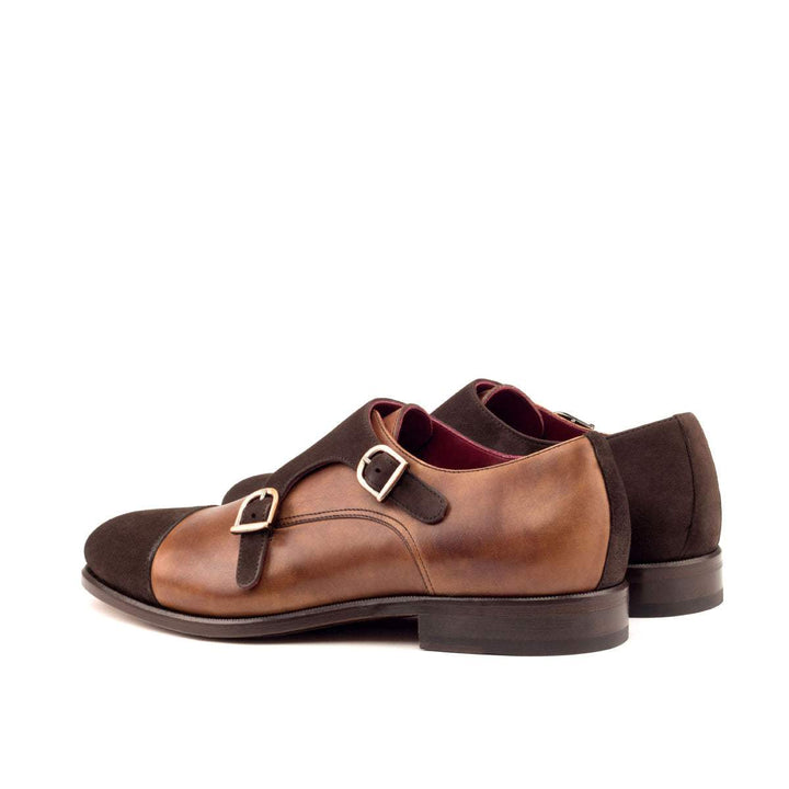 Men's Double Monk Shoes Leather Brown 2720 4- MERRIMIUM