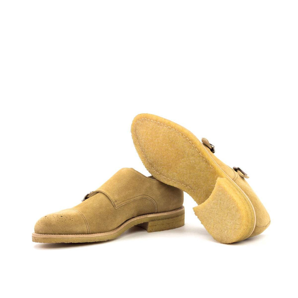 Men's Double Monk Shoes Leather Brown 2743 2- MERRIMIUM