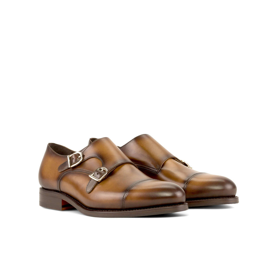 Men's Double Monk Shoes Leather Goodyear Welt 5374 6- MERRIMIUM