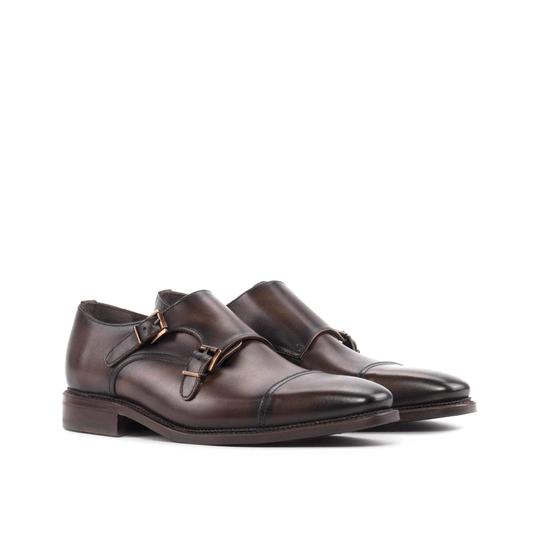Men's Double Monk Shoes Leather Goodyear Welt 5592 6- MERRIMIUM