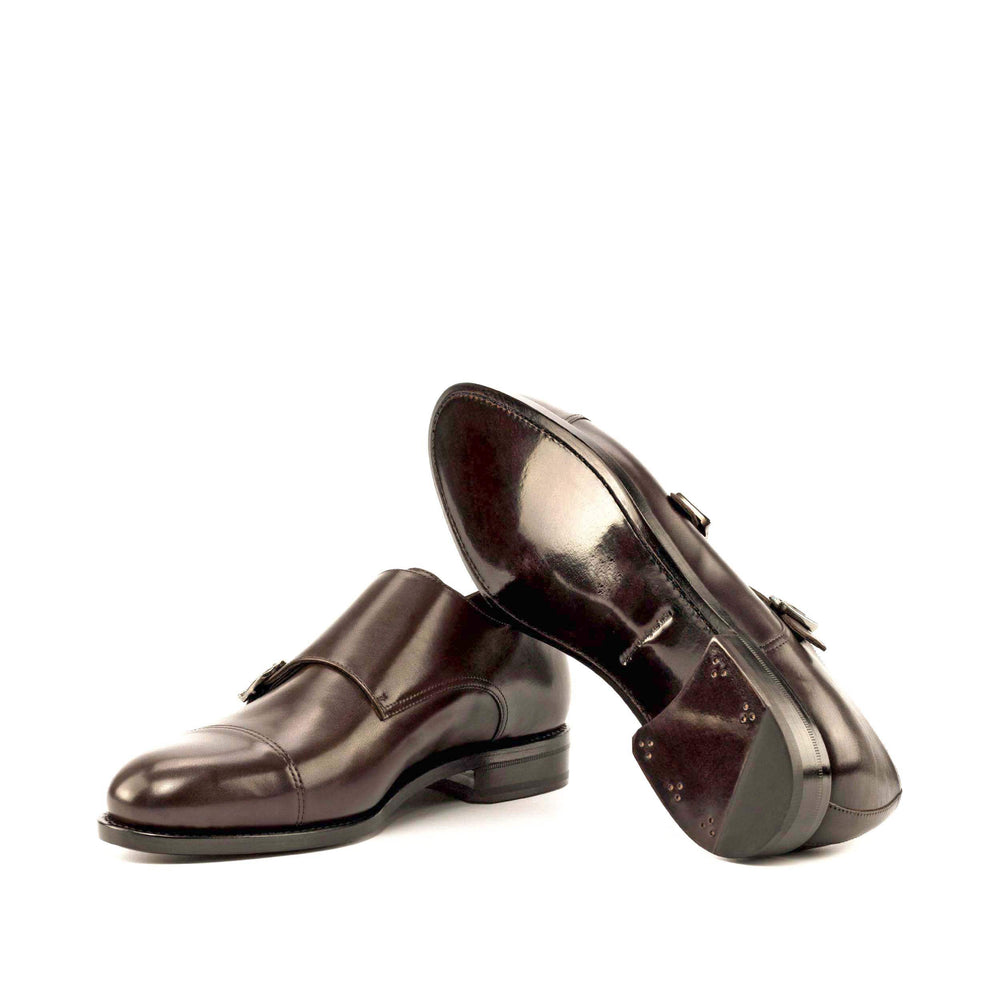 Men's Double Monk Shoes Leather Goodyear Welt Dark Brown 5004 2- MERRIMIUM