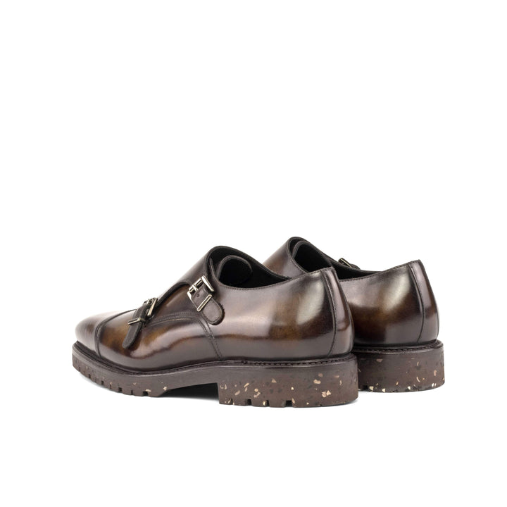 Men's Double Monk Shoes Patina Goodyear Welt Brown 5349 3- MERRIMIUM