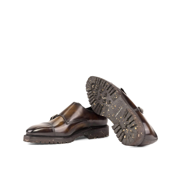 Men's Double Monk Shoes Patina Goodyear Welt Brown 5349 5- MERRIMIUM