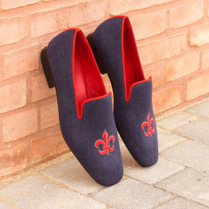 Men's Drake Shoes Leather Blue Red 2344 1- MERRIMIUM--GID-1385-2344