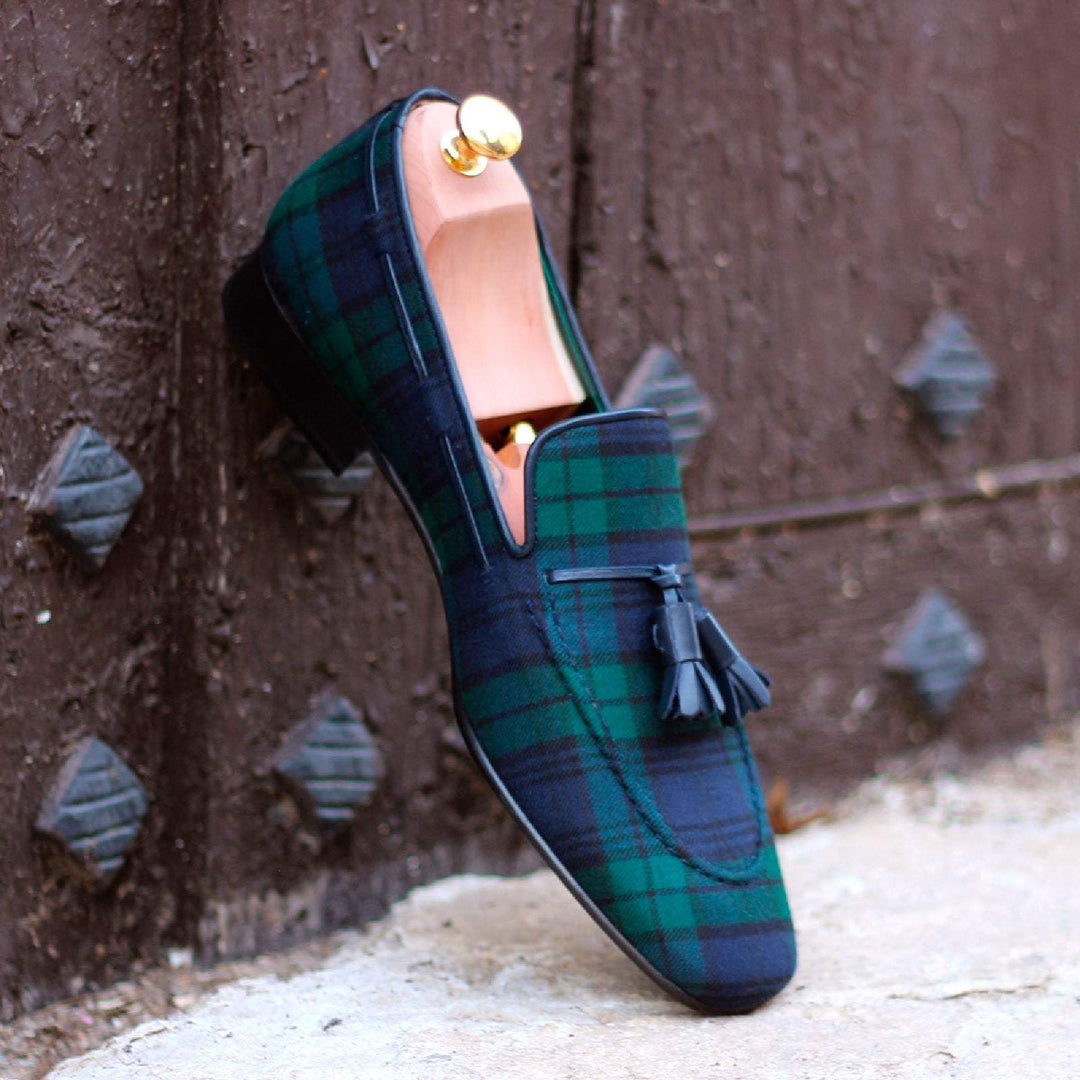Men's Drake Shoes Leather Green 1684 1- MERRIMIUM--GID-1385-1684