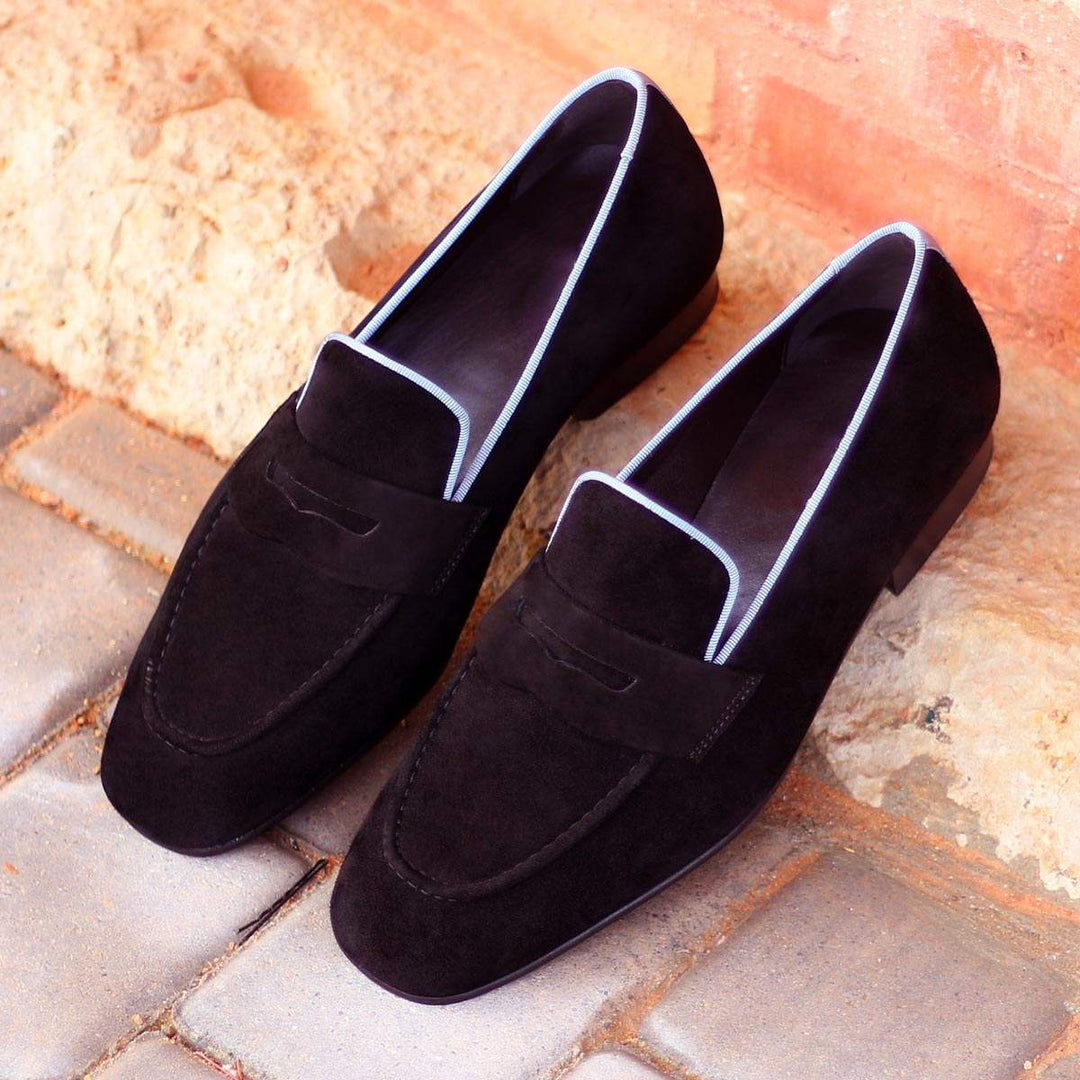Men's Drake Shoes Leather Grey Black 1909 1- MERRIMIUM--GID-1385-1909