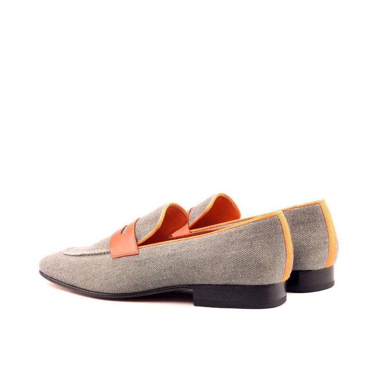 Men's Drake Shoes Leather Grey Orange 2753 3- MERRIMIUM