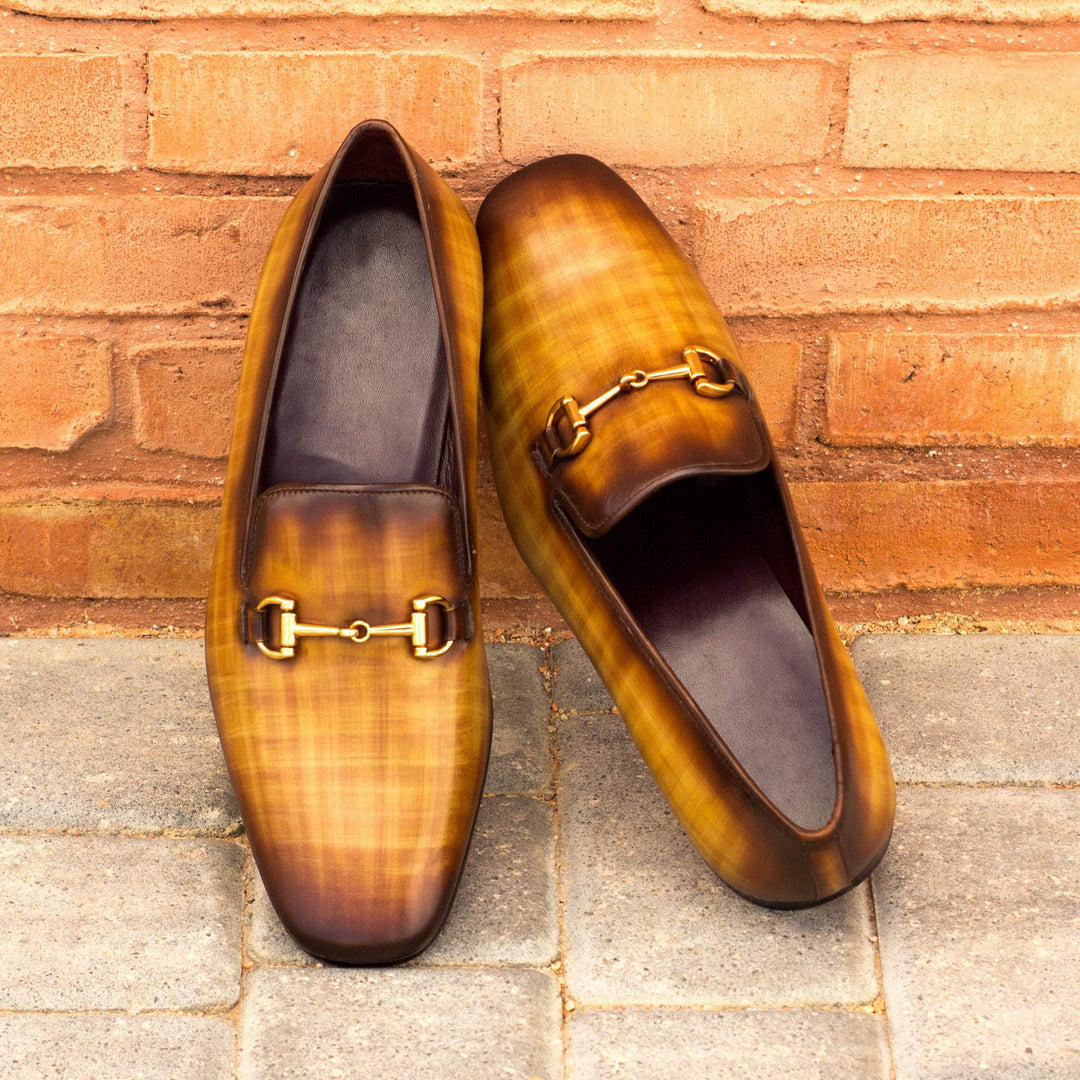 Men's Drake Shoes Patina Leather Brown 3510 1- MERRIMIUM--GID-1656-3510