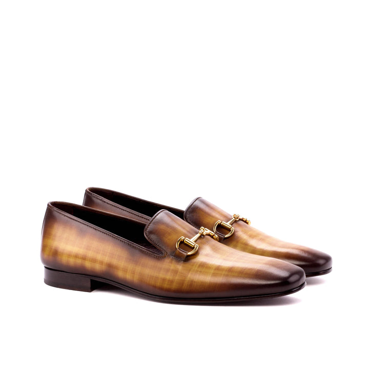 Men's Drake Shoes Patina Leather Brown 3510 4- MERRIMIUM