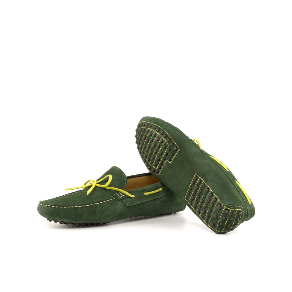 Men's Driver (Driving) Shoes Leather Green Yellow 4726 2- MERRIMIUM