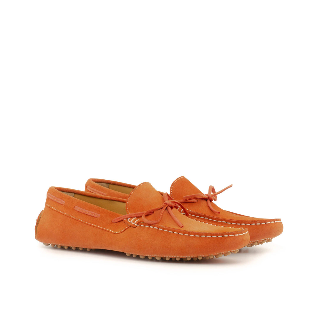 Men's Driver (Driving) Shoes Leather Orange 3687 3- MERRIMIUM