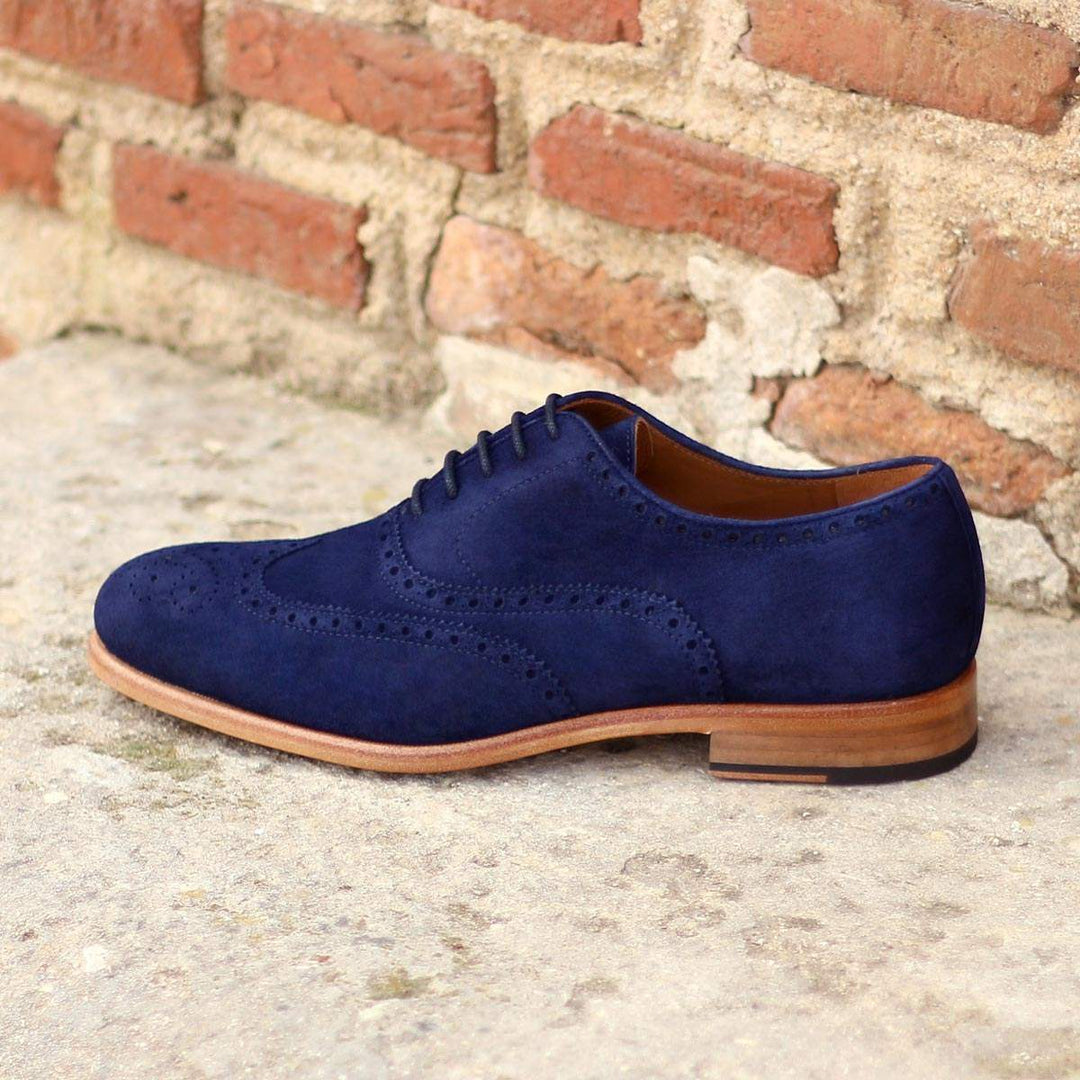 Men's Full Brogue Shoes Leather Blue 1921 1- MERRIMIUM--GID-1369-1921