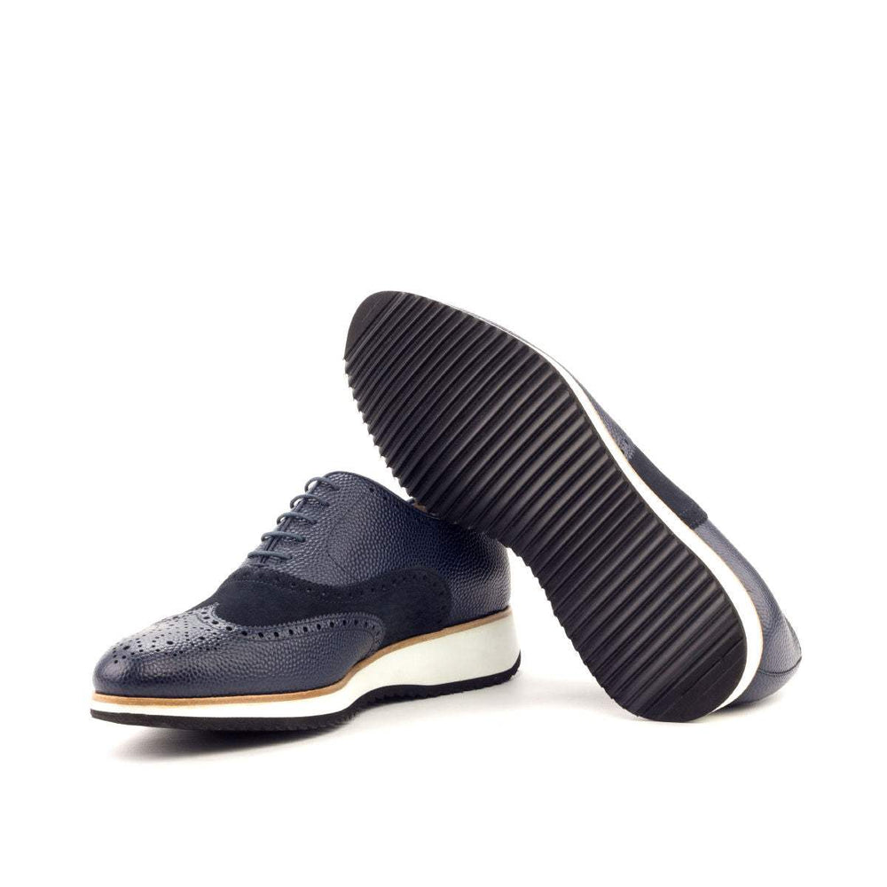 Men's Full Brogue Shoes Leather Blue 2689 2- MERRIMIUM