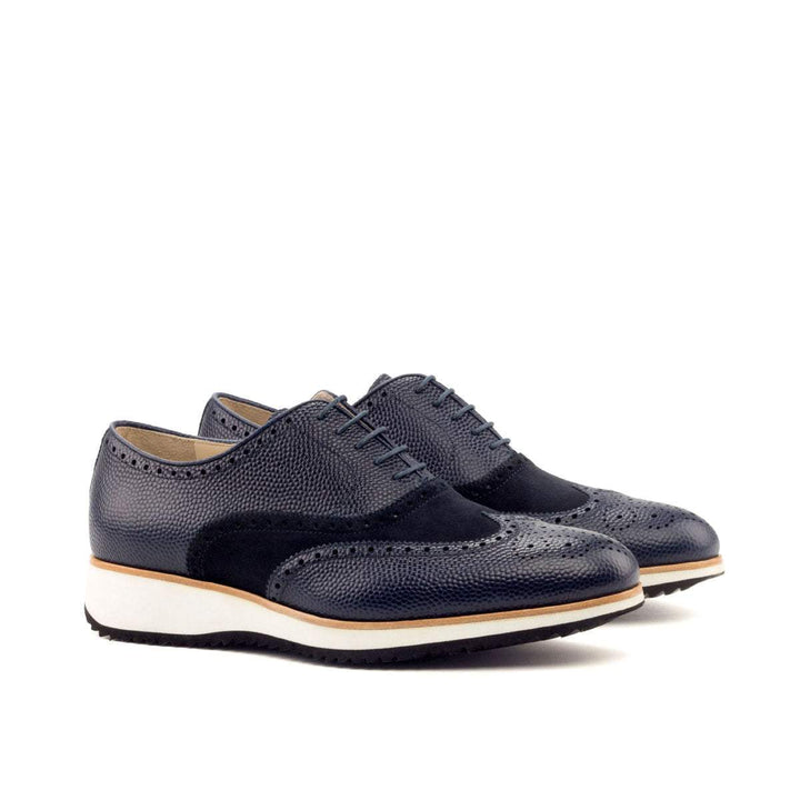 Men's Full Brogue Shoes Leather Blue 2689 3- MERRIMIUM