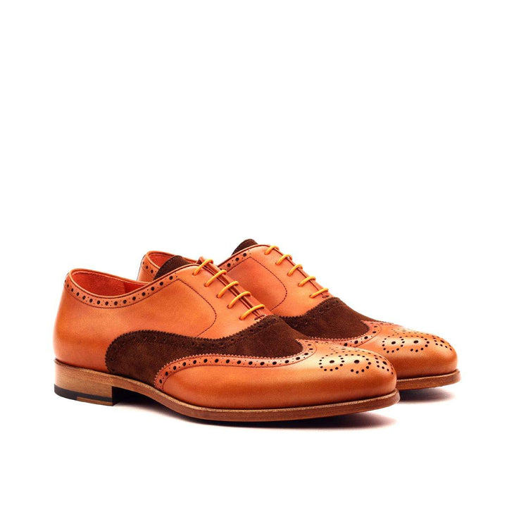 Men's Full Brogue Shoes Leather Brown 2528 3- MERRIMIUM