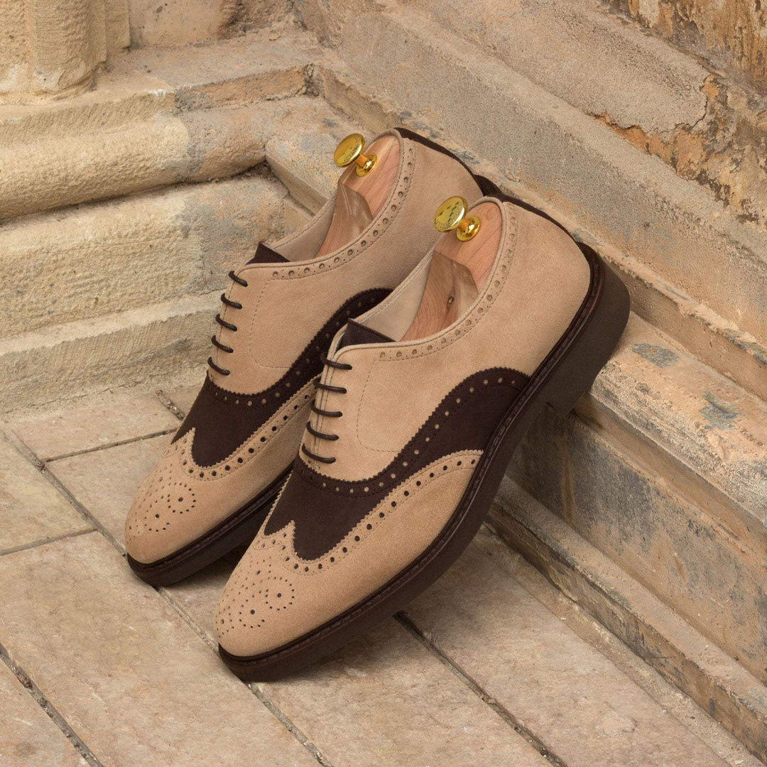 Men's Full Brogue Shoes Leather Brown 2642 1- MERRIMIUM--GID-1369-2642