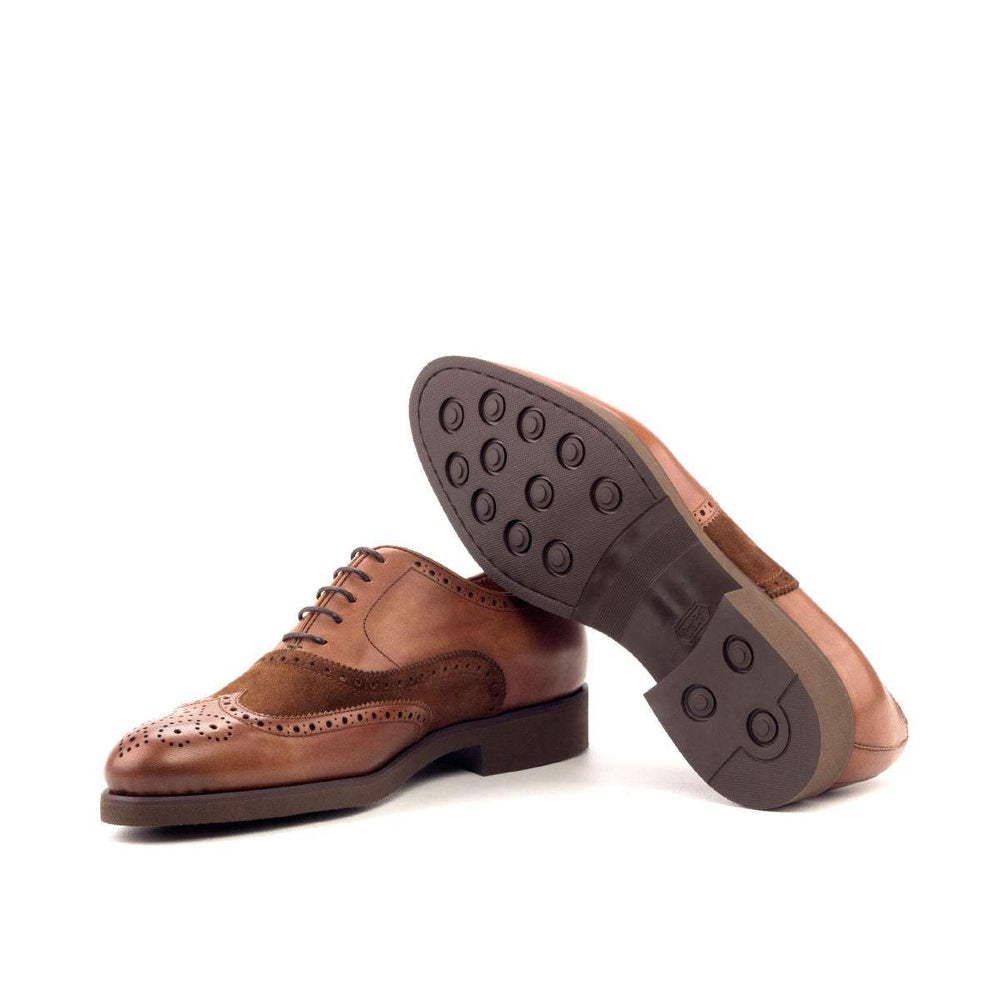 Men's Full Brogue Shoes Leather Brown 2677 2- MERRIMIUM