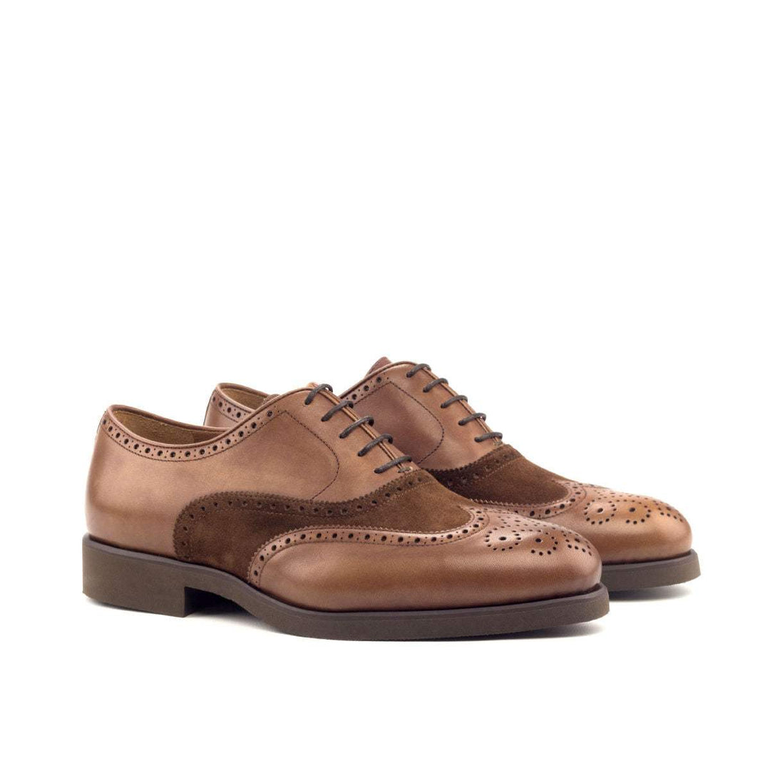 Men's Full Brogue Shoes Leather Brown 2677 3- MERRIMIUM