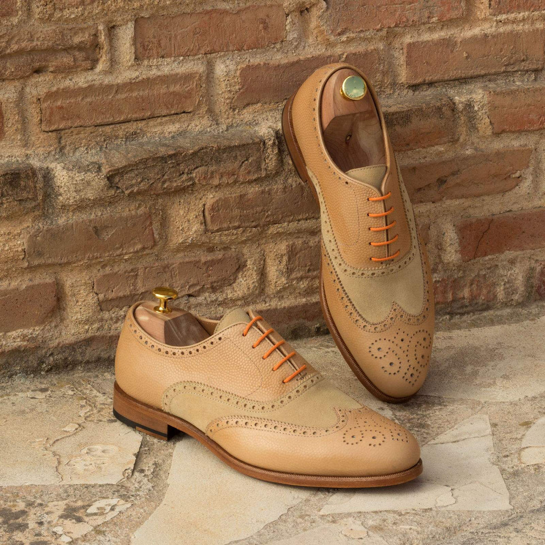Men's Full Brogue Shoes Leather Brown 2718 1- MERRIMIUM--GID-1369-2718