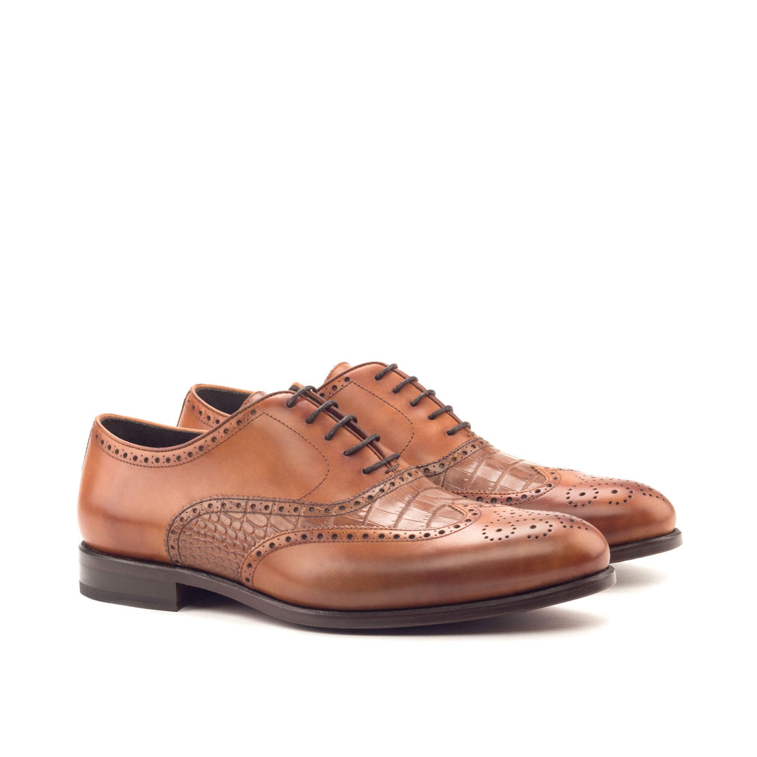 Men's Full Brogue Shoes Leather Brown 5450 3- MERRIMIUM