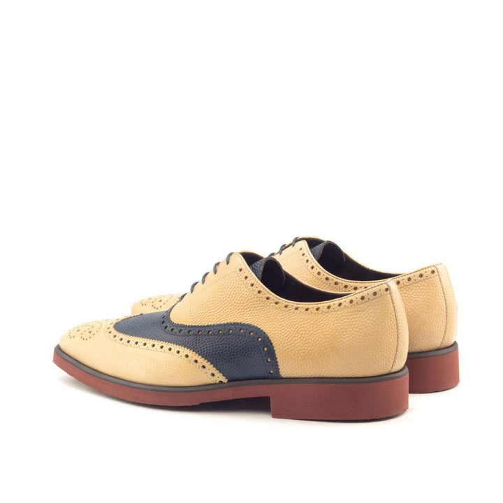 Men's Full Brogue Shoes Leather Brown Blue 2869 4- MERRIMIUM