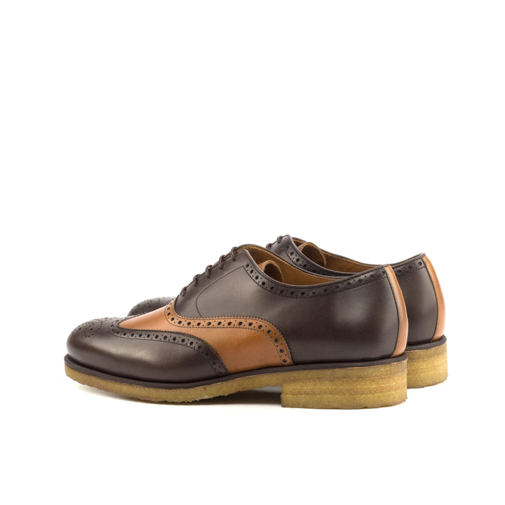Men's Full Brogue Shoes Leather Brown Dark Brown 4263 4- MERRIMIUM