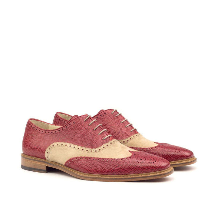 Men's Full Brogue Shoes Leather Brown Red 2596 3- MERRIMIUM