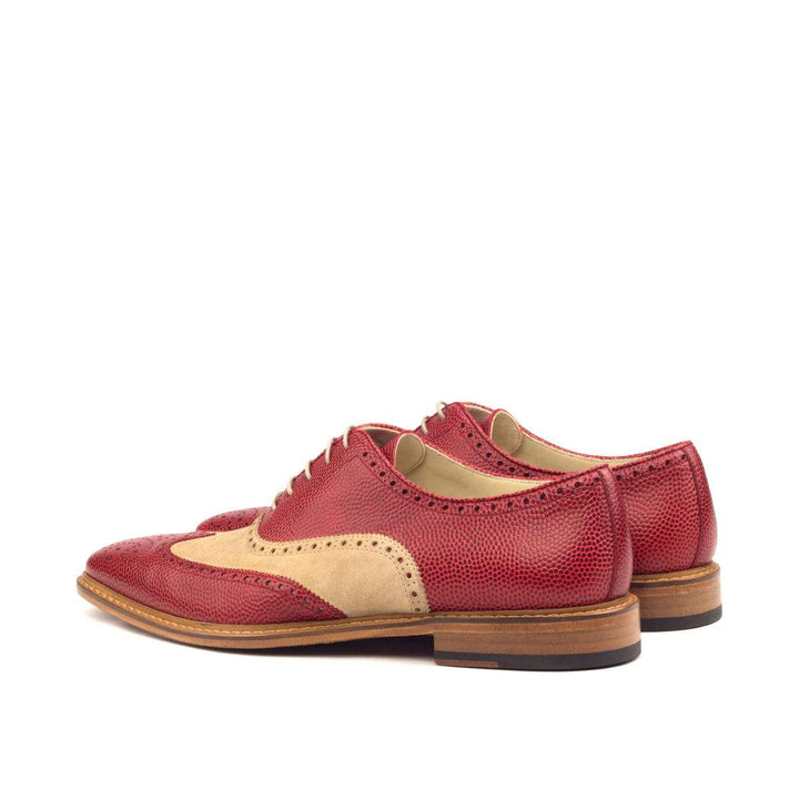 Men's Full Brogue Shoes Leather Brown Red 2596 4- MERRIMIUM