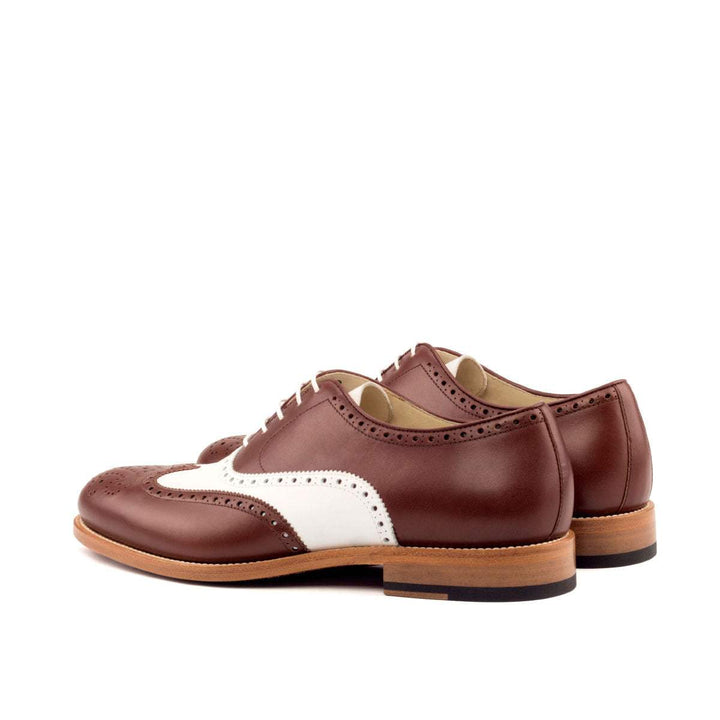 Men's Full Brogue Shoes Leather Brown White 2627 4- MERRIMIUM