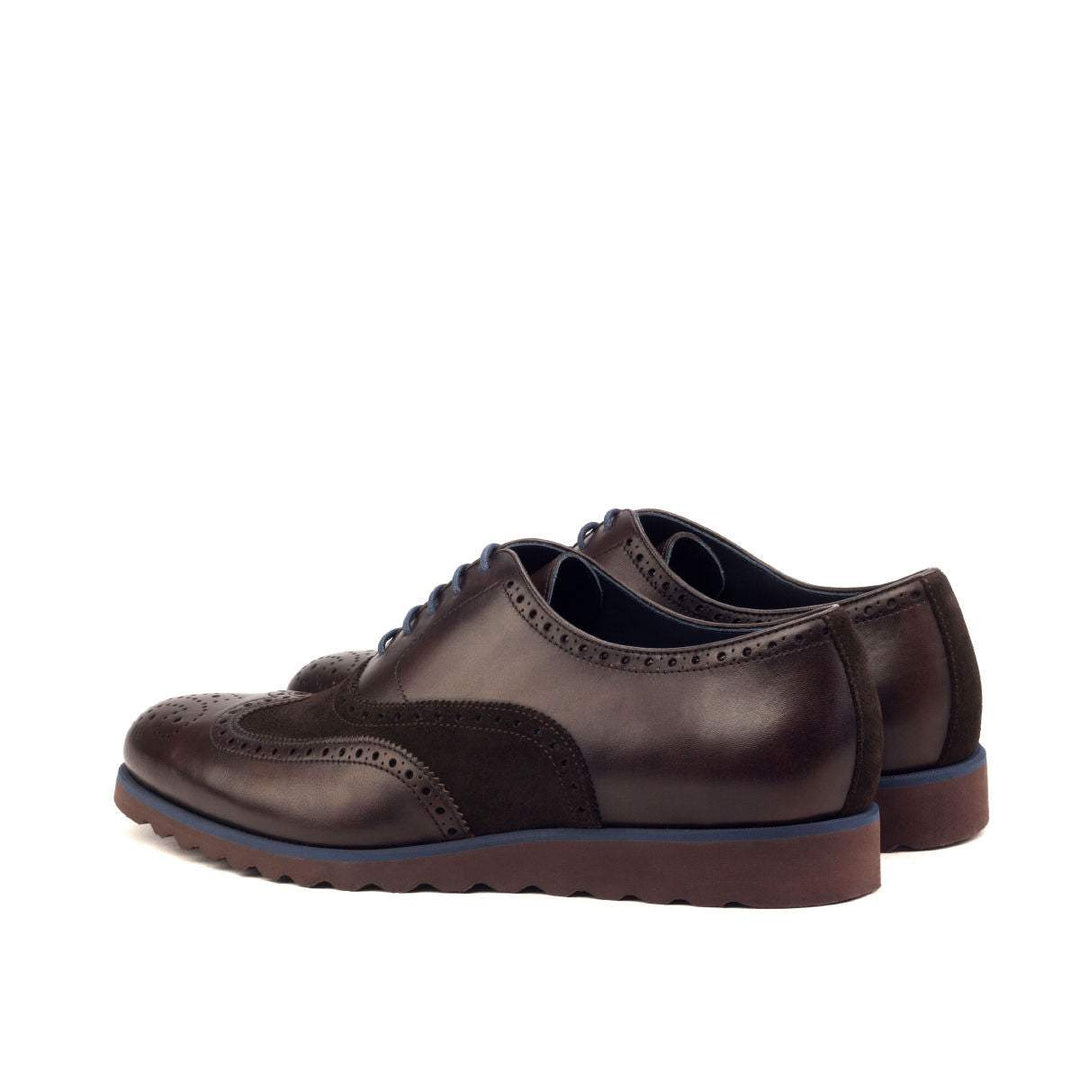 Men's Full Brogue Shoes Leather Dark Brown 2579 4- MERRIMIUM